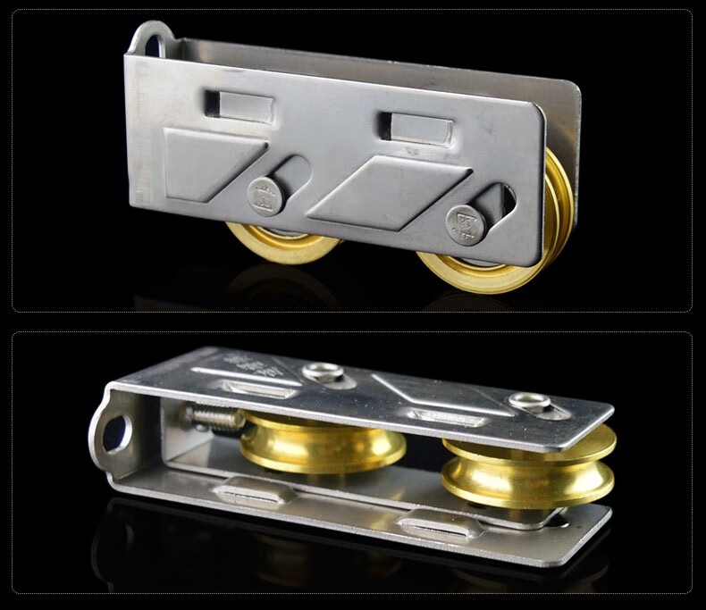 2022新款客厅推拉门地滑轮80型铝合金窗滑轮d推拉窗轴承不锈钢铜轮