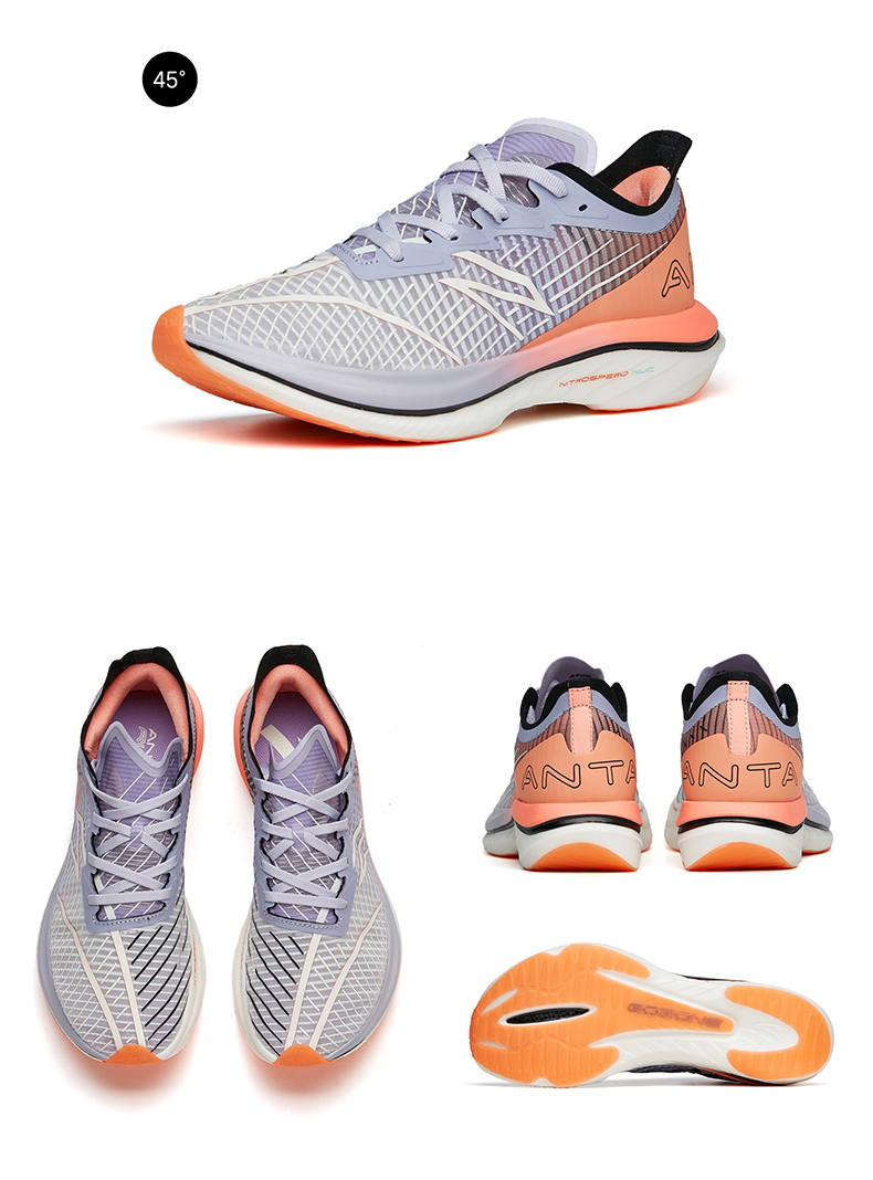 安踏c202gt氮科技竞速跑鞋女2022轻便马拉松122215589s1荧光粉翔空蓝