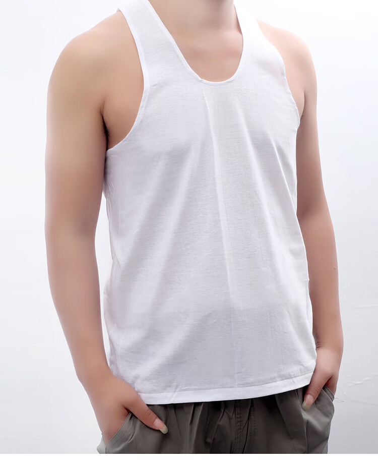 上海菊花牌老头衫120菊花牌老头衫男汗衫纯白色中老年圆领老式全棉