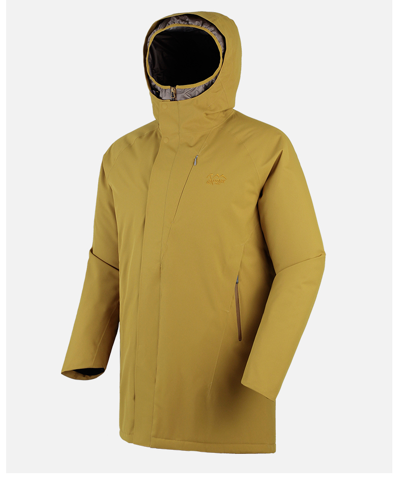 ozark奥索卡户外防风棉服男款连帽压胶长款风衣外套255583401170m