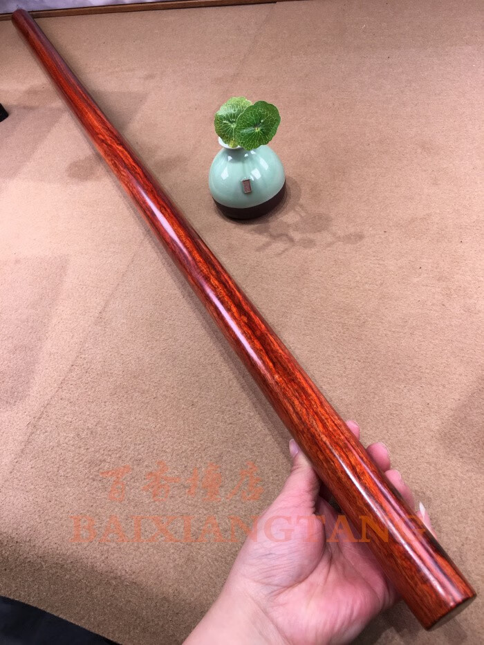 小叶紫檀武术棍赞比亚血檀小叶紫檀金箍棒台球杆钓鱼竿原木料把玩棍