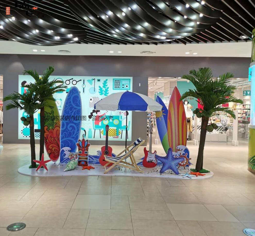 仿真椰子树假椰树大型商场道具热带棕榈树保鲜弯杆摆设假树椰子树 2.