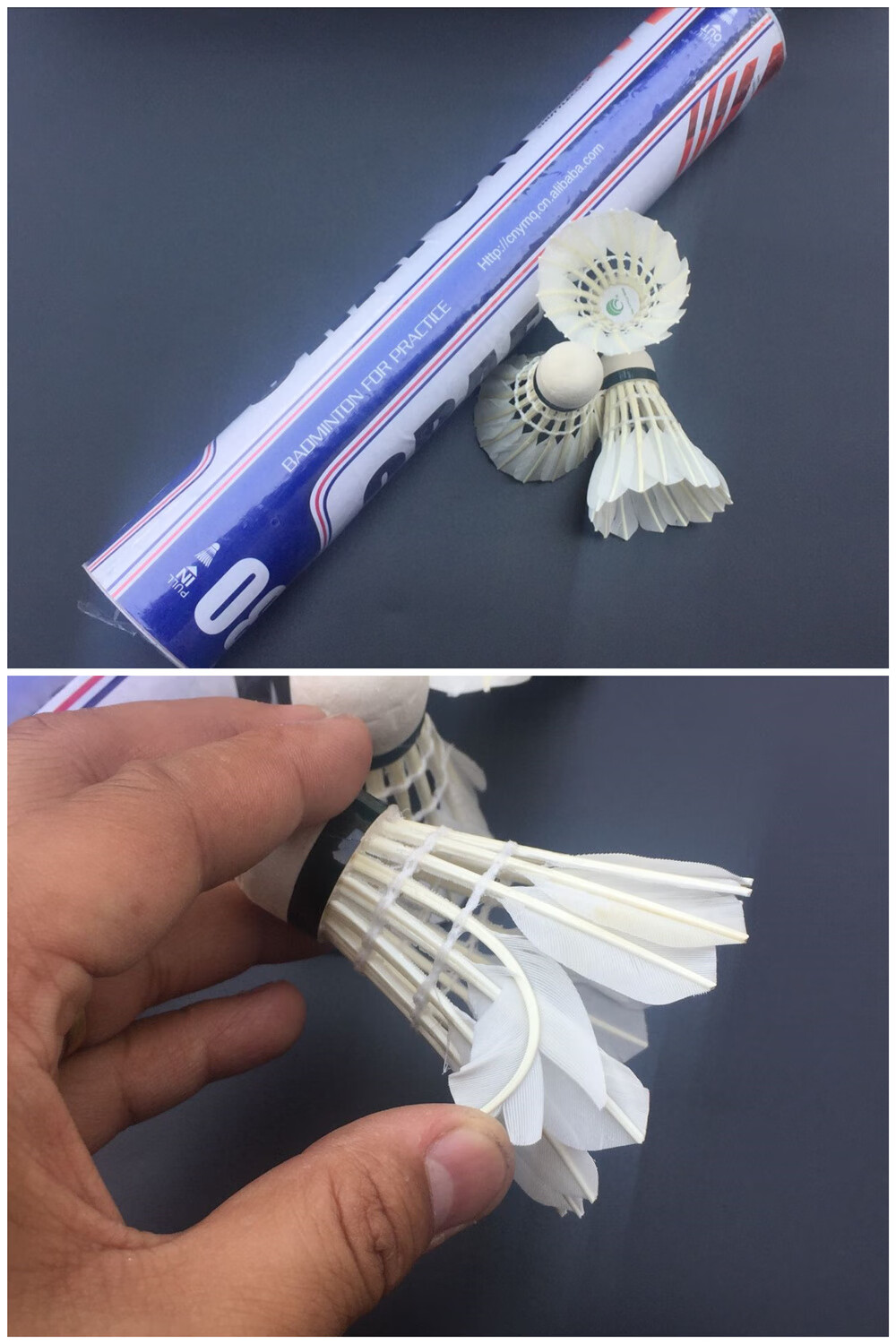 耐打塑料尼龙羽毛球燕宇100012只支装室内外训练鹅毛抗风羽毛球 3个装