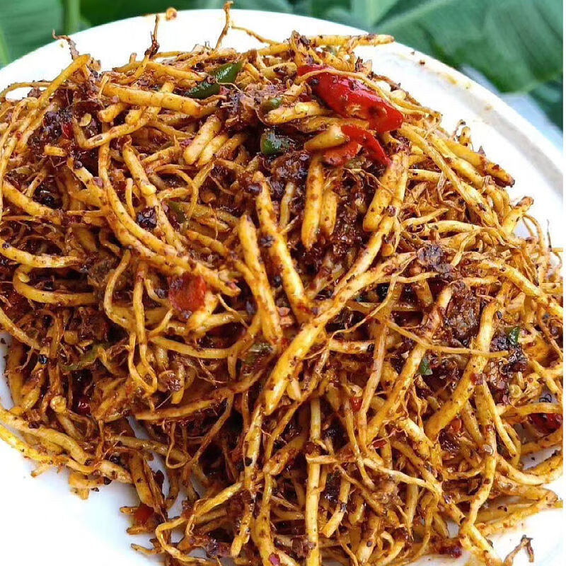 变态辣云南普洱佤味韭菜根苤菜根撇菜根下饭菜牛皮里的菜根500g酸甜菜