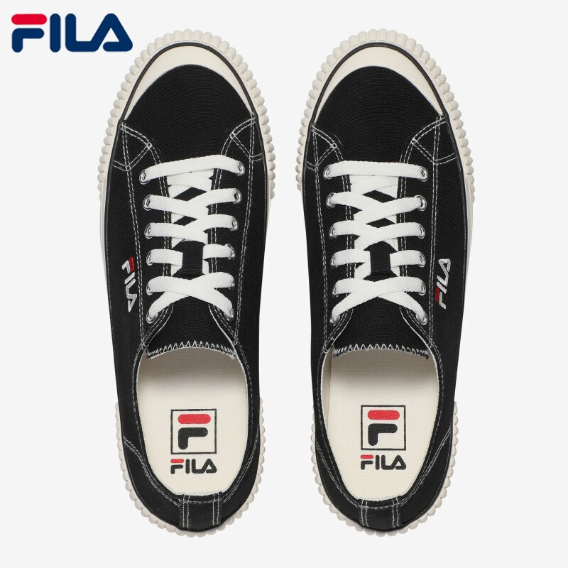 fila斐乐男女板鞋休闲运动时尚百搭小白鞋情侣鞋单鞋帆布鞋978黑色920