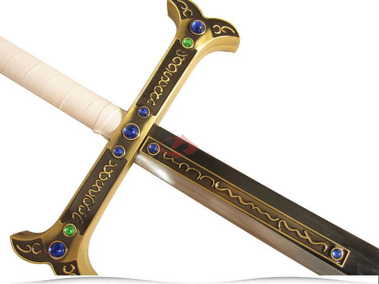 海贼王鹰眼黑刀十字刀海贼夜王下七武海大剑豪米霍克cos动漫道具未