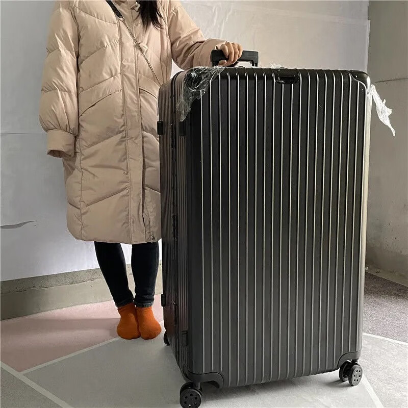 箱100寸搬家铝框静音万向轮特大90旅行箱60寸行李箱银色加厚铝框30寸