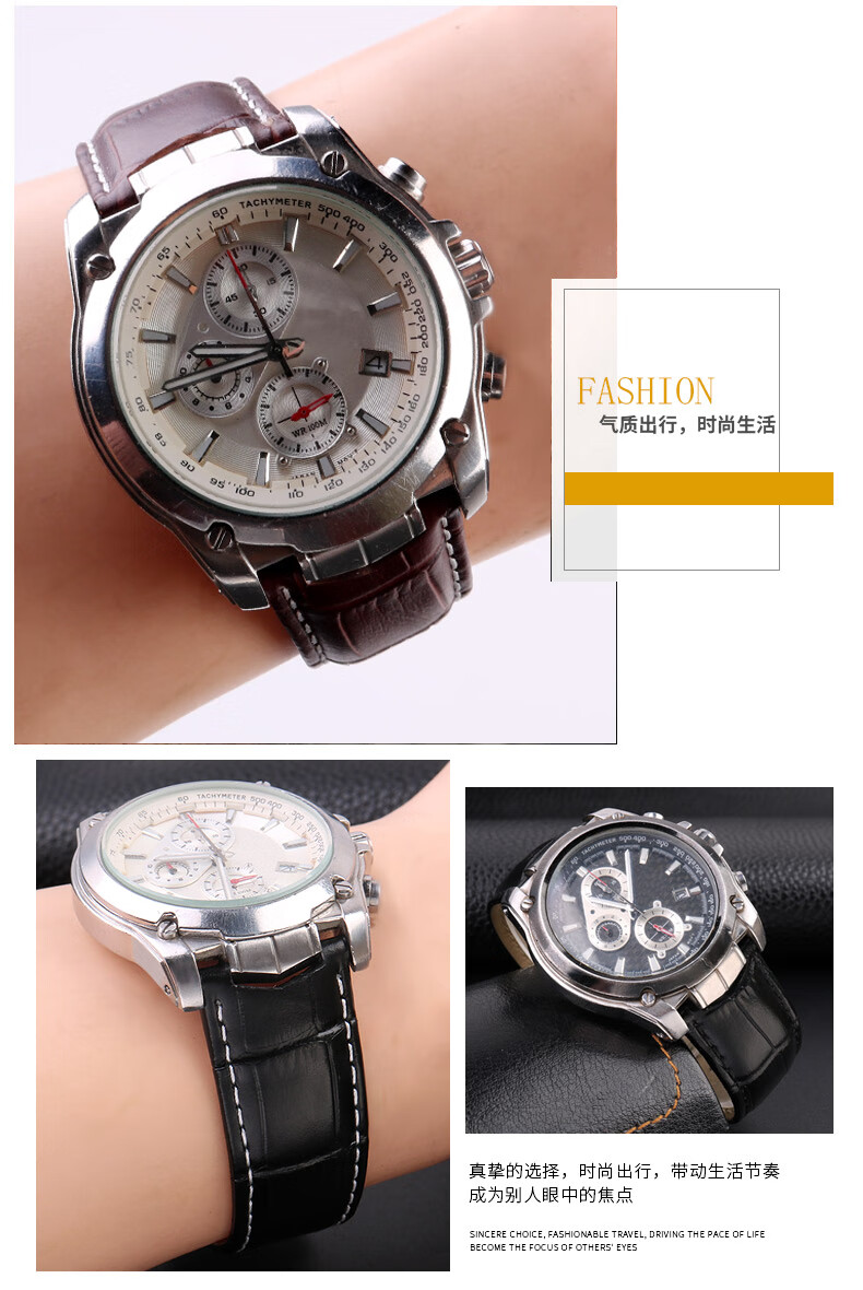 适用edifice卡西欧ef524真皮表带5051手表带改装头层牛皮配件男黑色