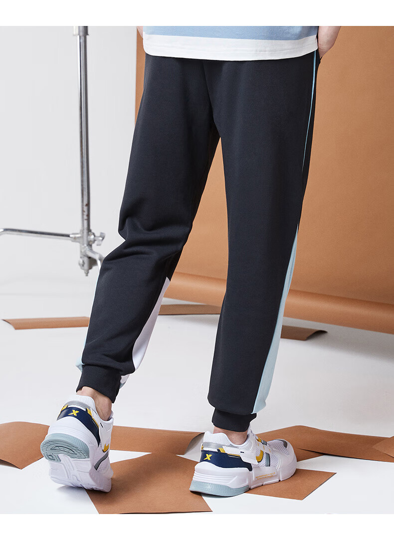 特步男裤运动裤男休闲裤秋季男装潮流针织休闲束脚裤运动长裤小脚裤子