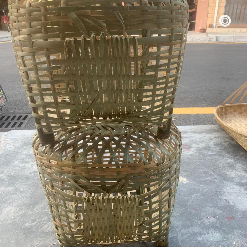 纯手工竹编头层竹青大号竹制鸡笼可装家禽鸭鹅笼家用装鸡的竹笼子