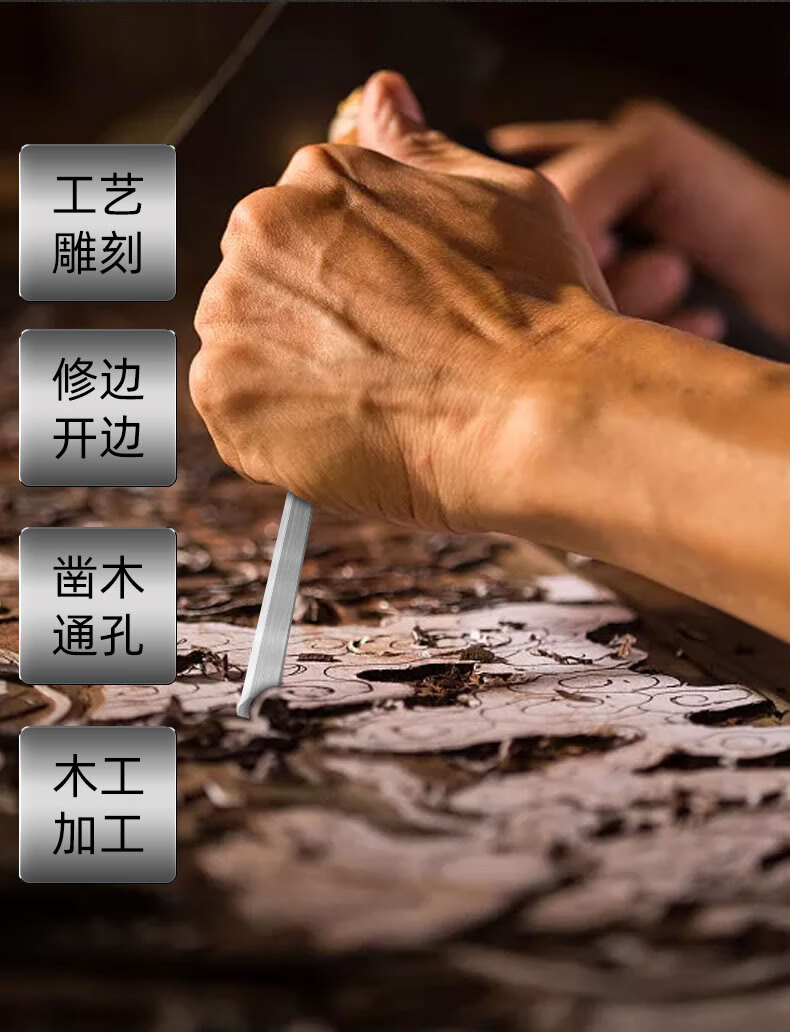 守护熊凿刀木工凿子平凿木匠手工小凿子扁头套装开槽刀凿铲扁凿钊子
