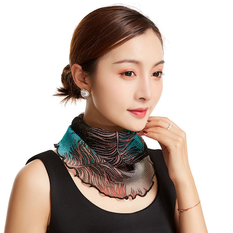 芭雅莲夏天围巾脖子薄款百变围脖夏季薄款百搭纱巾女套头丝巾防晒面纱