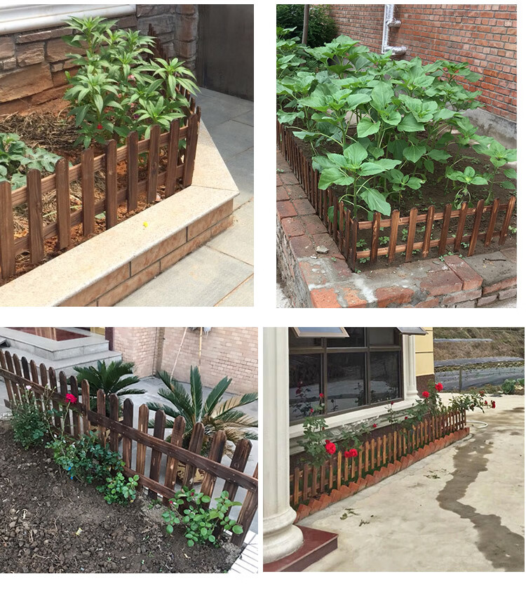 防腐木栅栏矮户外庭院花园围栏室外插地菜地菜园小护栏花草低栏栅