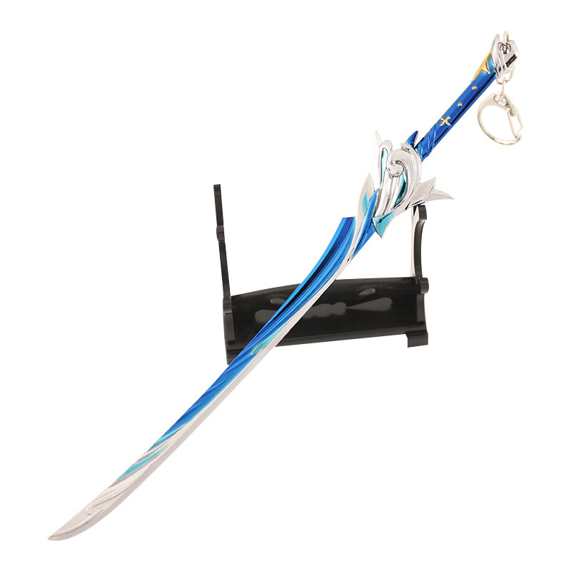 原神游戏周边单手剑波乱月白经津合金模型小摆件钥匙扣米向22cm和璞鸢