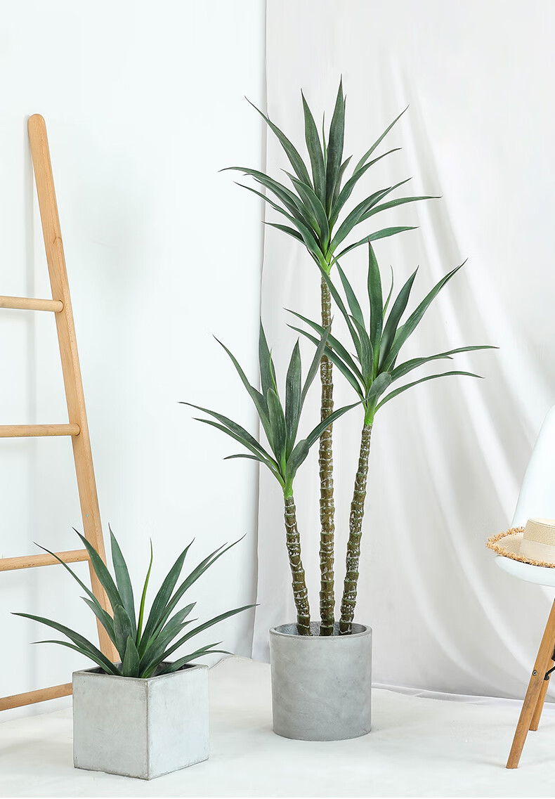 辉客映上剑麻假树植物客厅大型铁树盆栽落地摆件室内橱窗造景装饰仿真