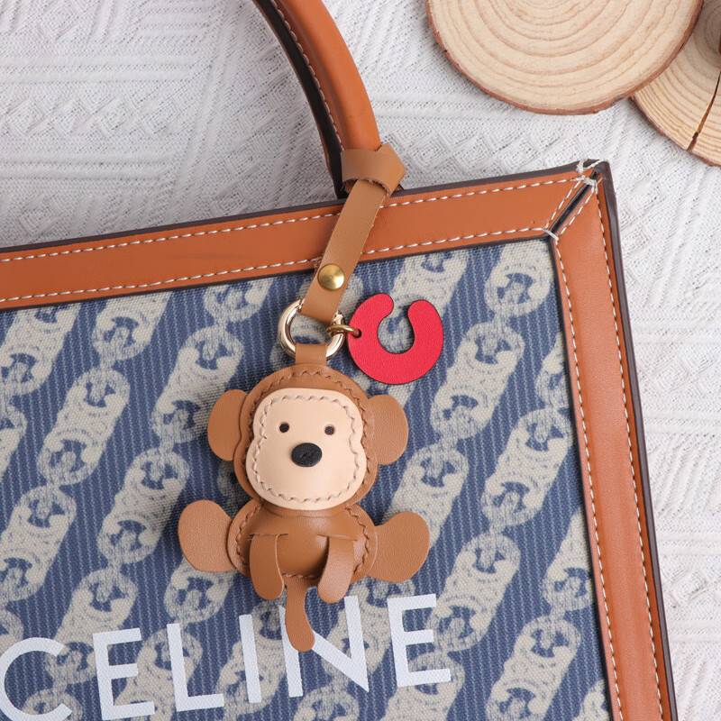 书包挂坠儿童书包挂件手工牛皮十生肖小猴子书包包挂件汽车钥匙扣挂坠