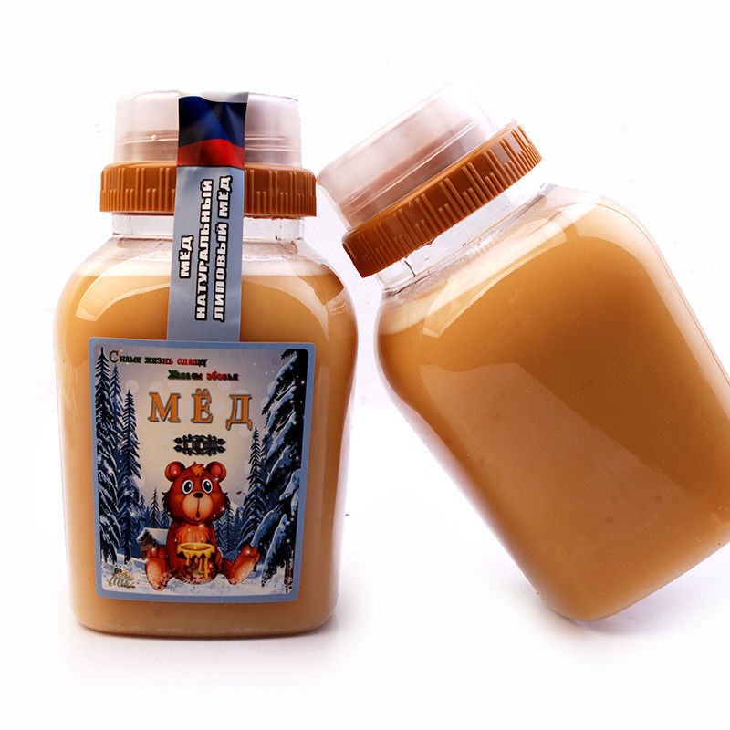 俄罗斯冬熊蜂蜜5001000g俄罗斯原装进口冬熊椴树蜜雪蜜结晶百花蜜2斤1