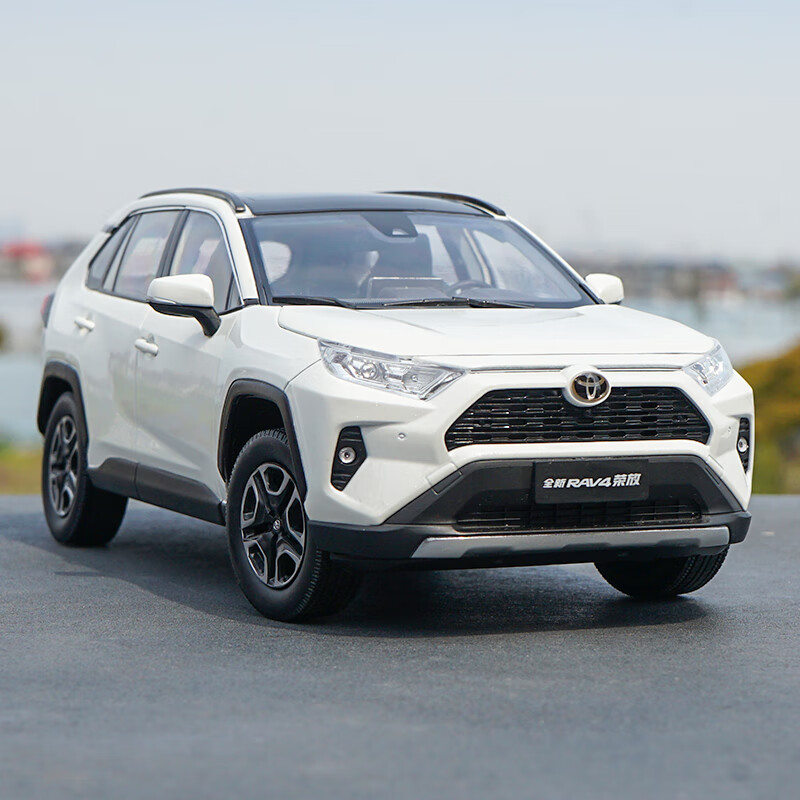 1:18一汽豐田全新rav4 榮放 2019款 仿真合金汽車模型越野車 珍珠白