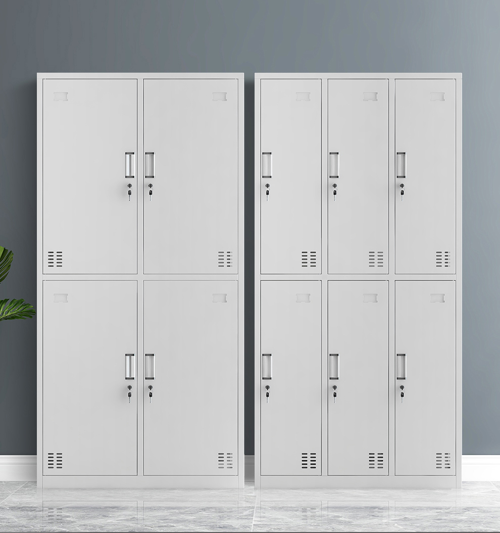 确不凡铁皮四门宿舍更衣柜储物柜子带锁六门浴室换衣柜工厂车间员工