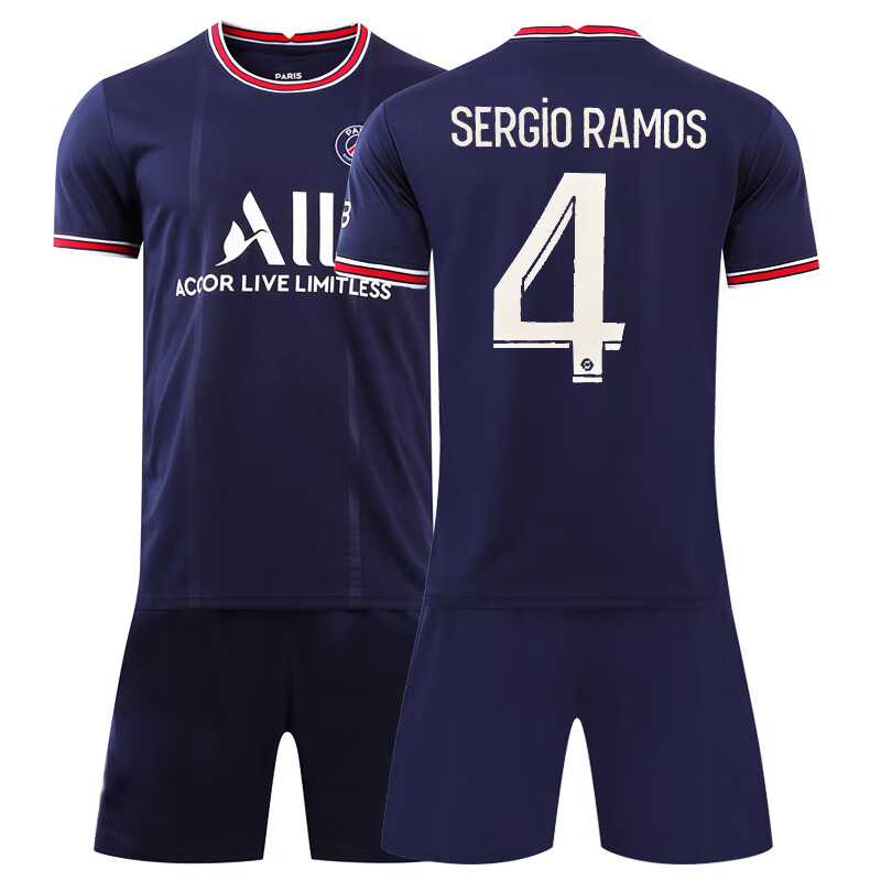 卡尔美足球服同款短袖巴黎圣日耳曼30号梅西球衣姆巴佩队服足球服套装