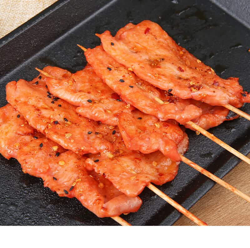 里脊肉串手抓饼里脊肉片串串香铁板鸡肉串冷冻油炸半成品烤肉40串约