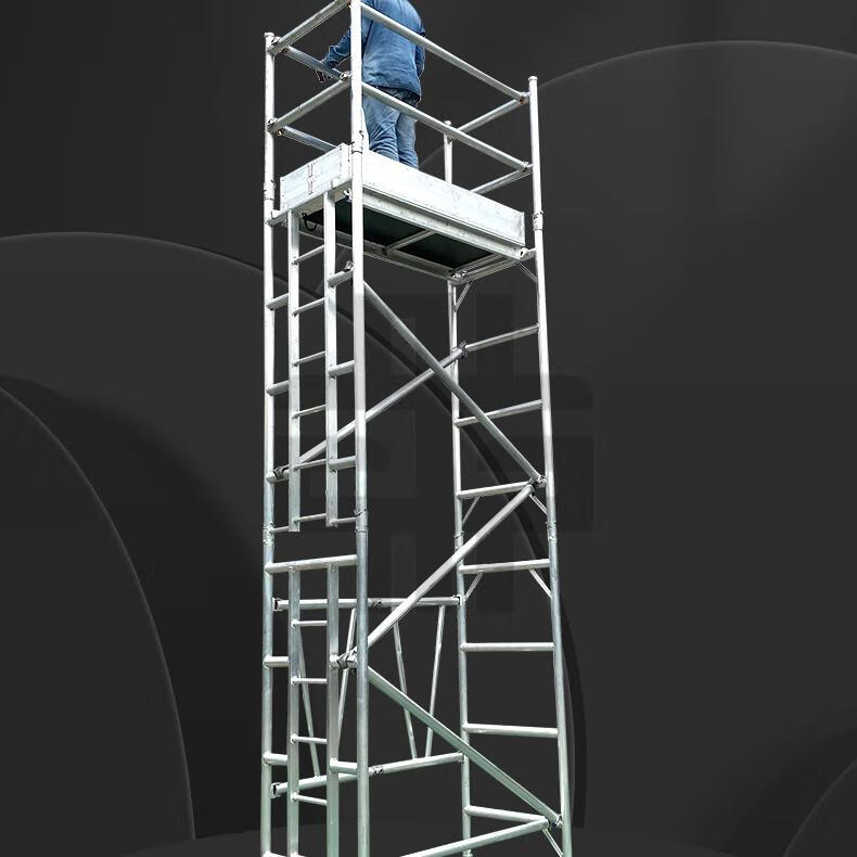 脚手架移动脚手架折叠小型手脚架工地建筑铝合金脚手架移动平台 jns