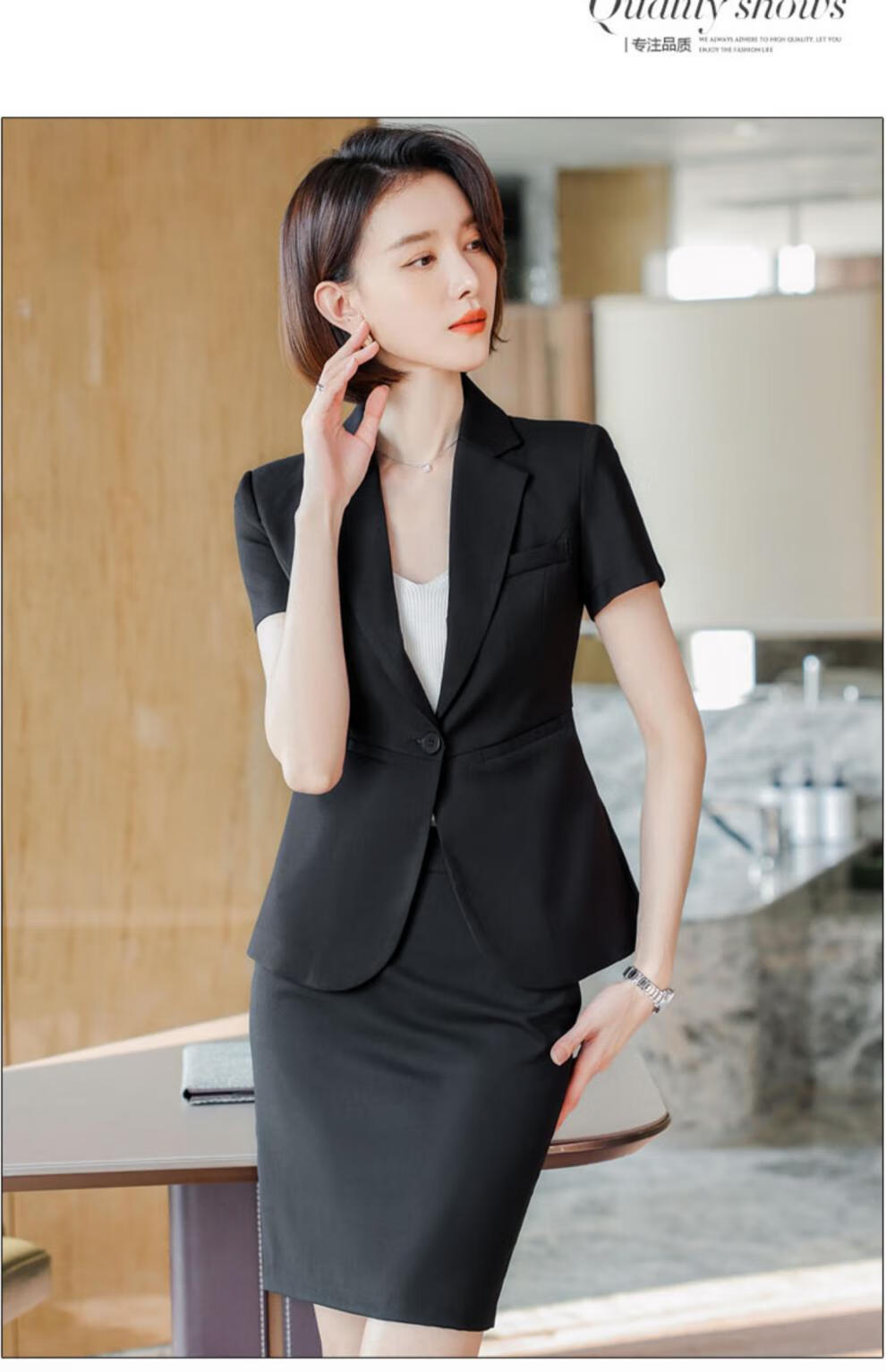 女装夏天西装正装移动电信酒店保险销售管理行政管理人员职业装女套装