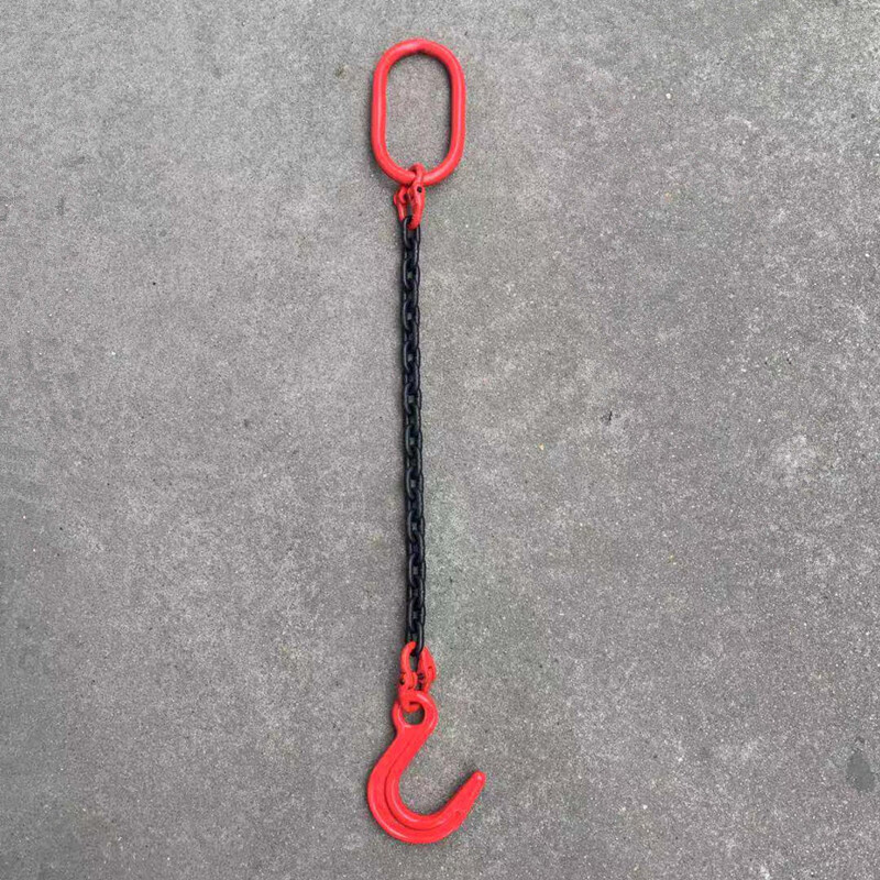 起重链条吊索具大开口吊钩钢管钩细筋钩组合链条吊具吊链起重工具 4.