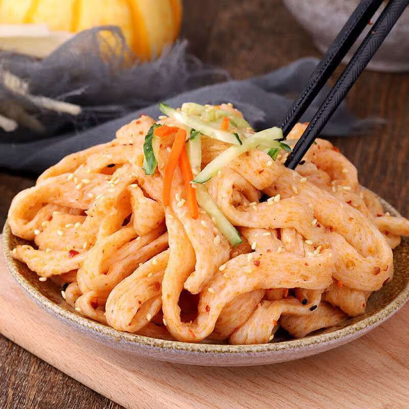 干牛筋面条方便速食免煮冷面凉拌辣条小吃凉皮散装批发特产1斤500克