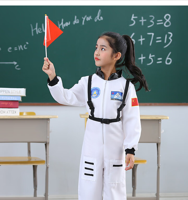 万圣节儿童太空服 宇航服 中小学生太空演出服装 幼儿园太空服 中国