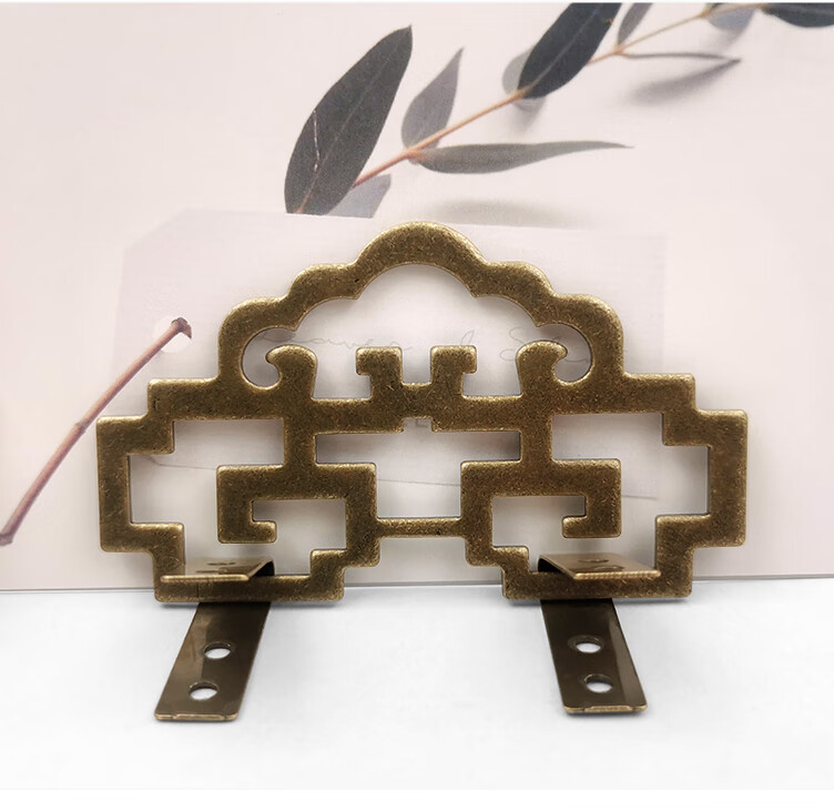 中式仿古黄铜牌匾字画相框镜框十字绣配件挂画钩装饰壁挂加厚挂钩大号