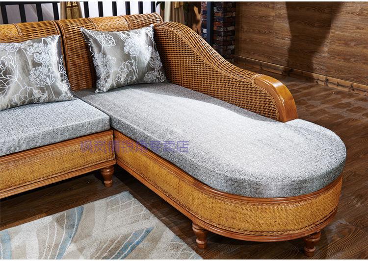 藤艺藤编家具客厅沙发真藤沙发组合客厅小户型藤制编藤三人藤艺家具腾