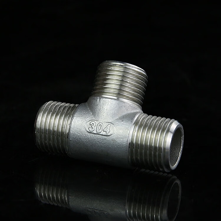 304不锈钢外螺纹三通外丝三通外牙丝口三通变径等径三通dn8304材质2分
