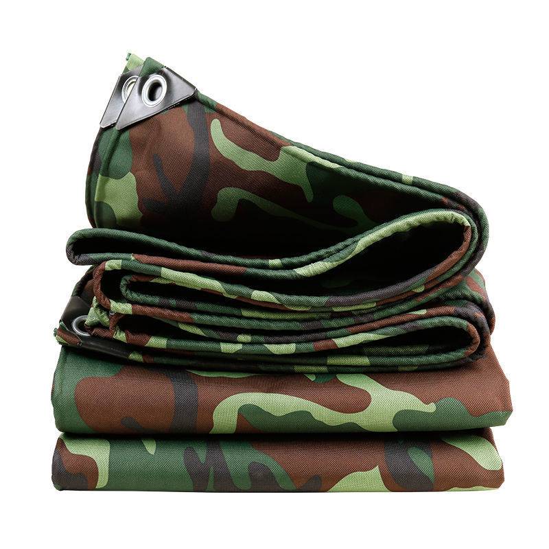 迷彩篷布防雨布帆布防水防晒加厚油布户外防潮防晒遮阳篷布防尘布45x5