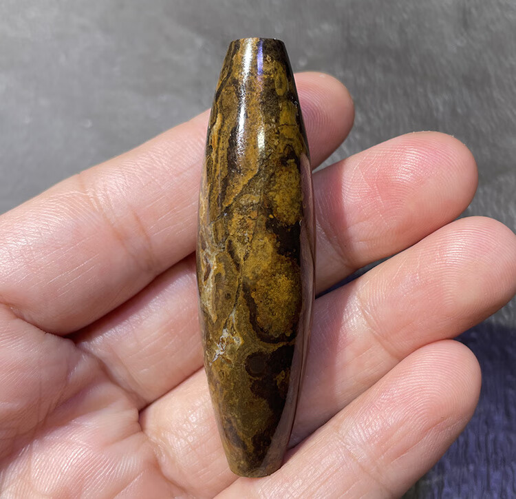 【现货速发】蒙天珠石 蒙天珠 九眼石页岩 勒子桶珠 项坠 吊坠 60号