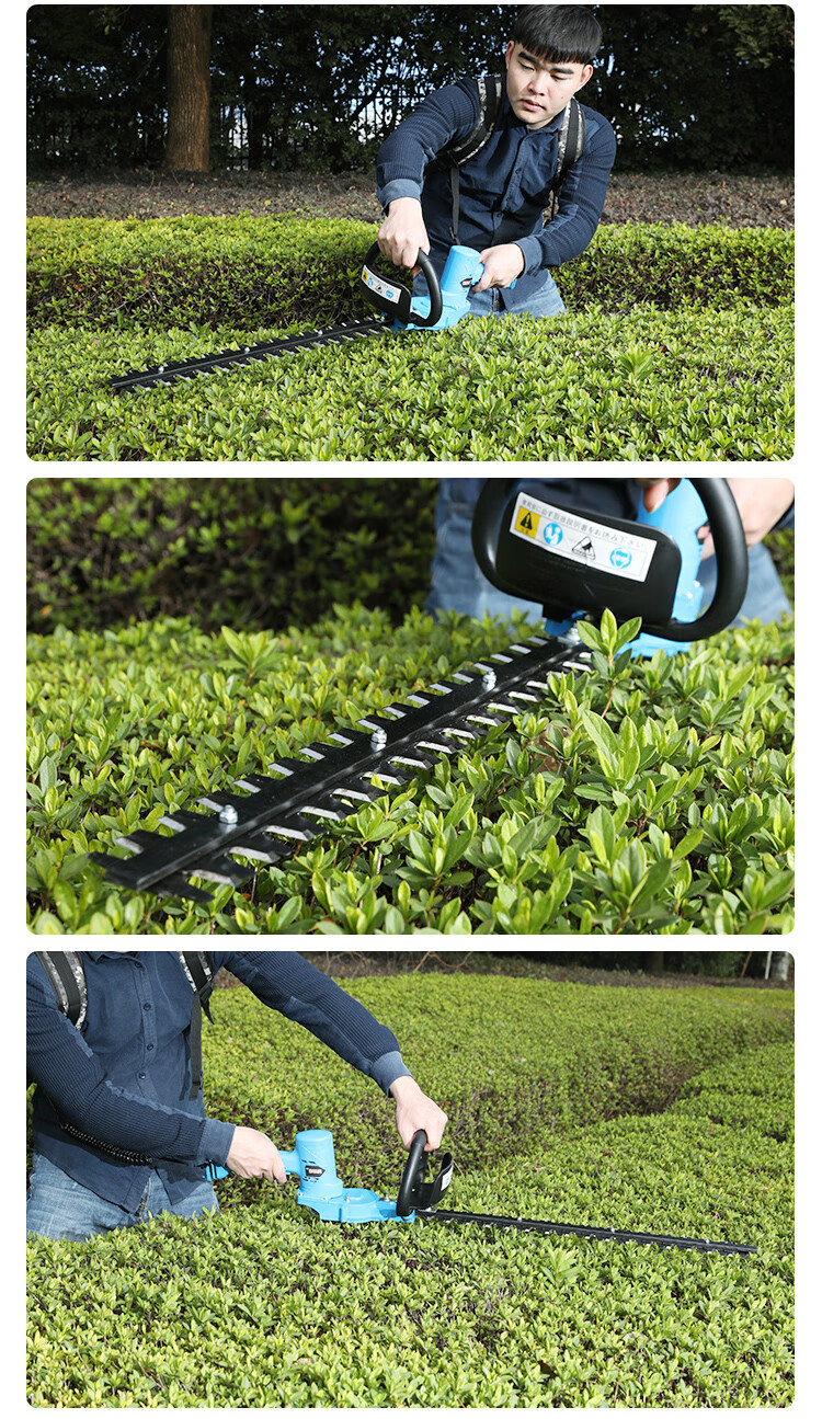 电动绿篱机充电式园林绿化剪茶叶茶树修剪机直流单双刃篱笆修枝机800w