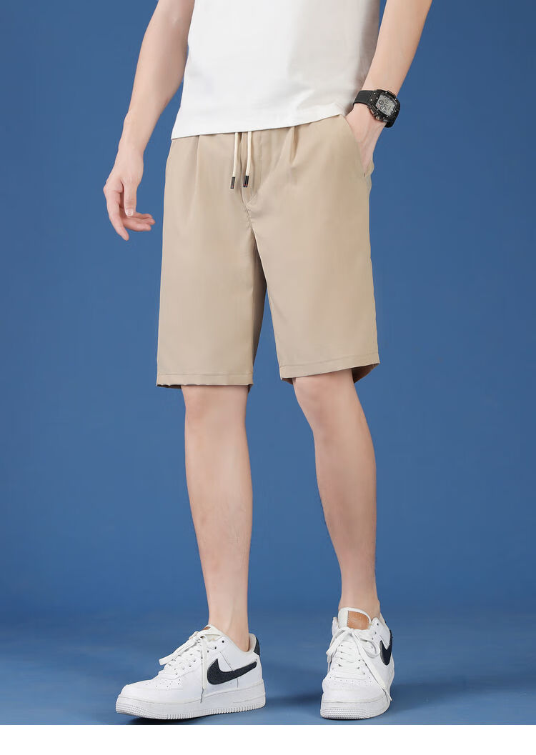 高品质夏季男士五分裤新款款冰丝短裤男宽松直筒显瘦五分裤学生潮流