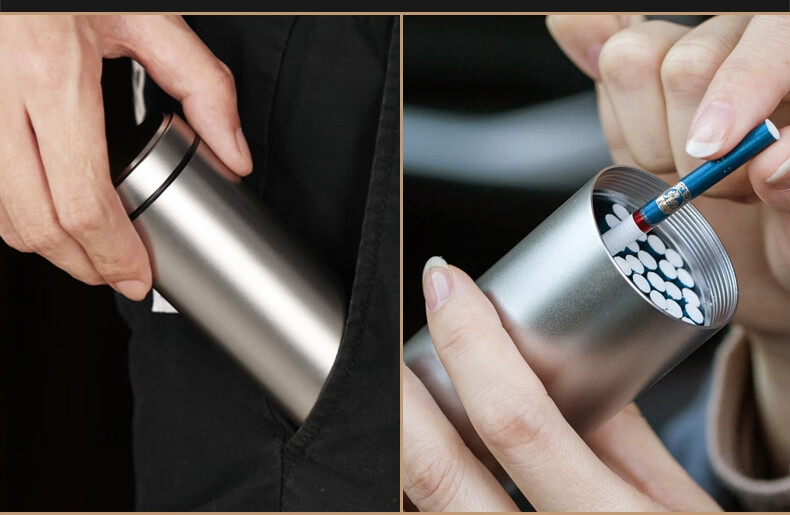 发烟罐 烟盒40支装大容量家用烟盒超大烟瓶铝合金发烟器烟罐50支装储