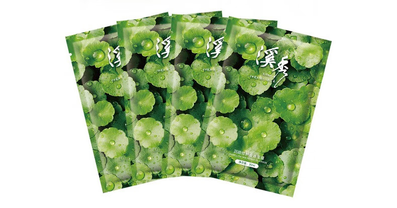 溪秀面膜小绿盒积雪草蚕丝面膜补水保湿润肤护肤品套装绿盒面膜贴男女