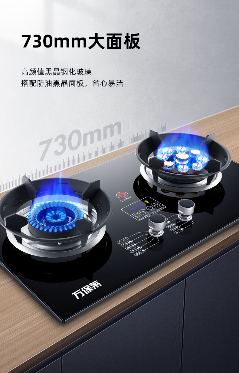 煤气灶双灶家用嵌入式天然气灶台式液化气灶猛火灶厨房炉具燃气灶we