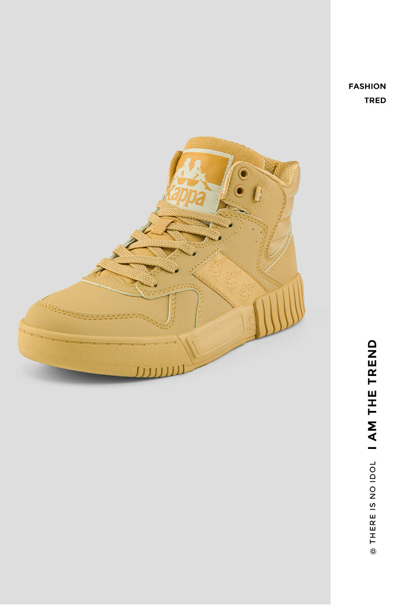 kappa卡帕banda串标板鞋运动鞋新情侣男女皮面高帮篮球鞋休闲鞋运动鞋