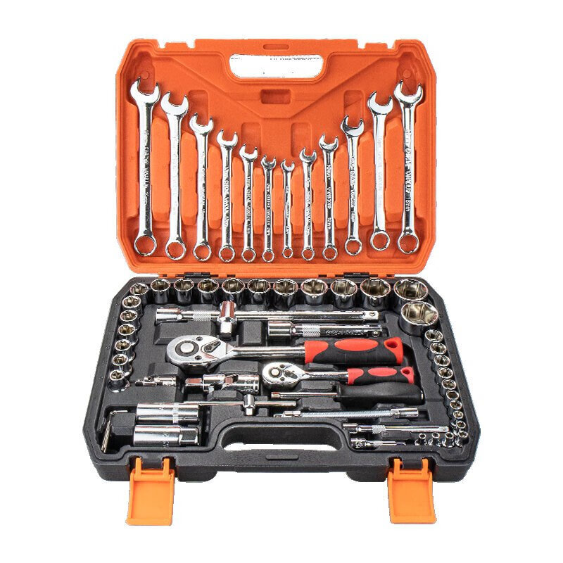 工具套装棘轮扳手套筒组合套管汽车多功能修理修车箱组套工业款棘轮