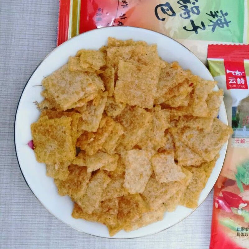 泾县云岭辣子锅巴大米非油炸香辣味办公小零食安徽宣城特产柴灶烧辣子