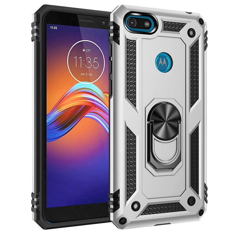 七彩玫瑰摩托罗拉motorolae5手机壳e6保护motoe6play硅胶套全包防摔带