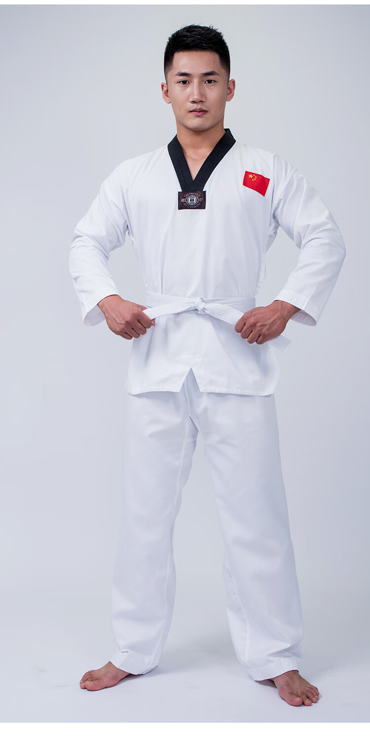 跆拳道服儿童衣服成年品势服mooto教练服男女大学生初学训练服套装