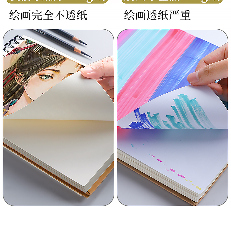 惠阙芸加厚8k素描本a4速写本美术生专用纸8开水粉水彩纸彩铅画纸儿童