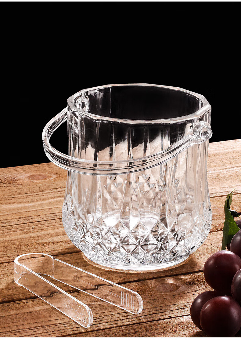 提手保冷红酒啤酒ktv酒吧商用大小号欧式冰块桶香槟桶z石冰桶玻璃冰夹