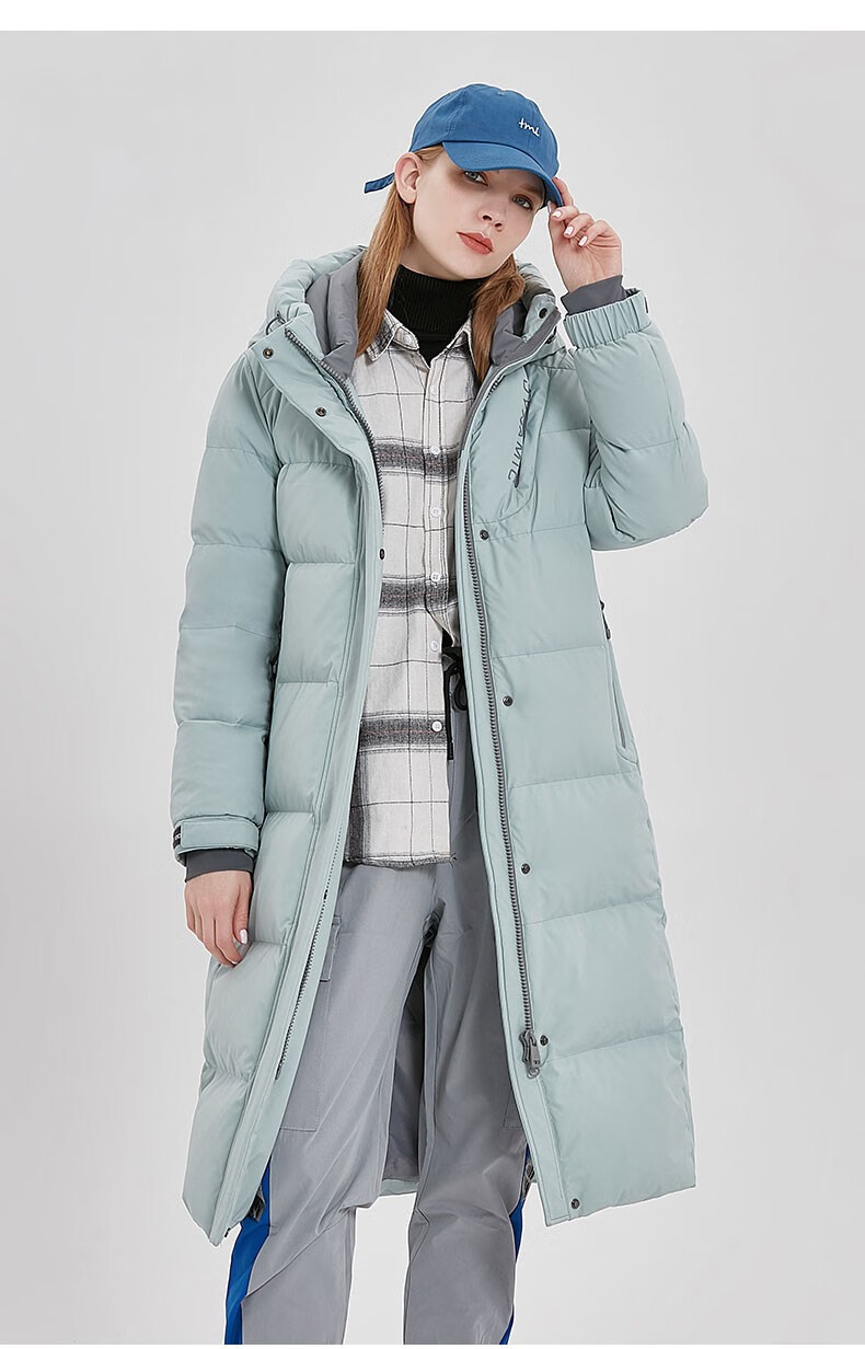 杰奥羽绒服女长款90白鹅绒新品2020加厚连帽女装女士外套79790086271
