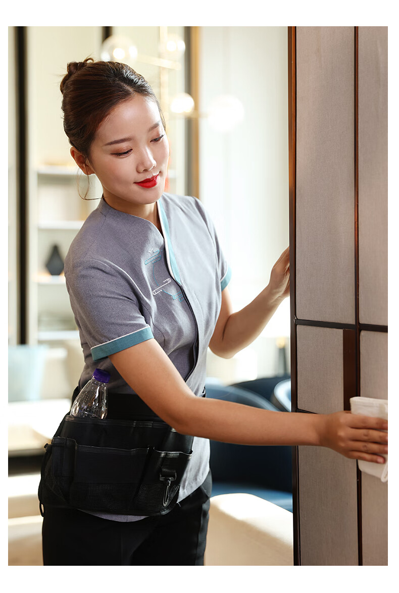 bianyemu保洁阿姨工作服短酒店客房售楼部物业保洁工作服套装夏季女