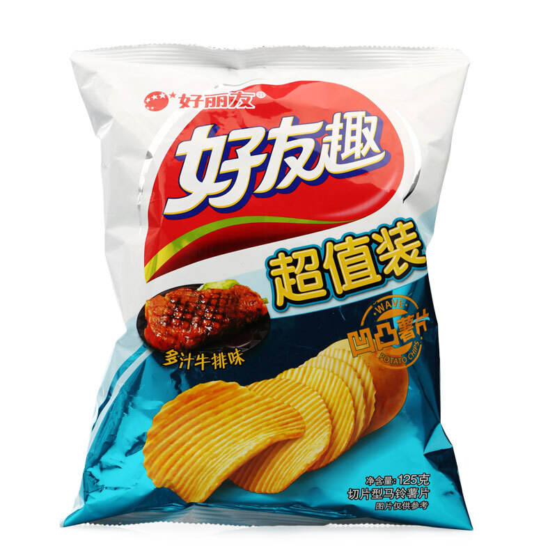orion 好丽友 休闲零食 薯片 好友趣大凹凸蜂蜜黄油味125g/袋(新老